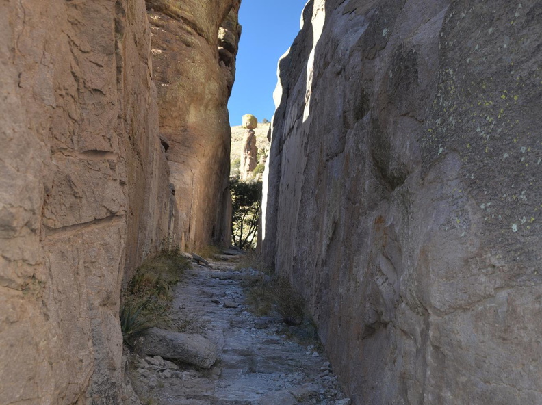 walled path echo canyon trail 2280 chiricahua 20dec18