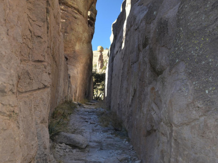 walled path echo canyon trail 2280 chiricahua 20dec18
