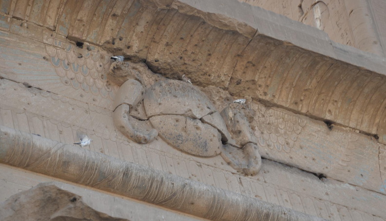 40 bullet pockmarks sun disk temple of edfu 8404 7nov23