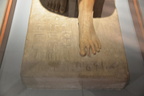 hieroglyphs and foot of ranefer high priest of ptah cairo museum 7498 1nov23